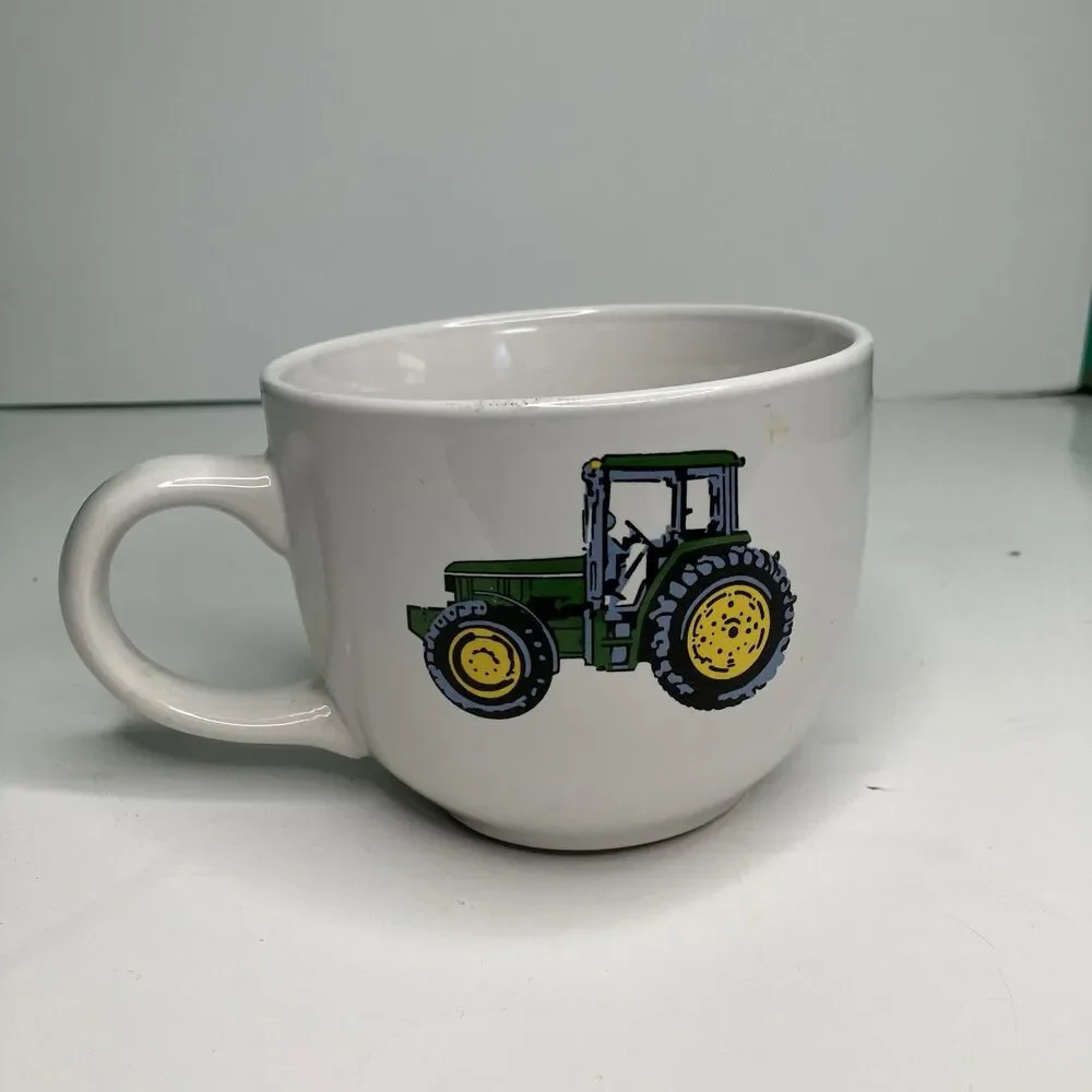 John Deere Oversized Coffee Mug Soup Cup by Gibson 24 OZ John Deer Tractor